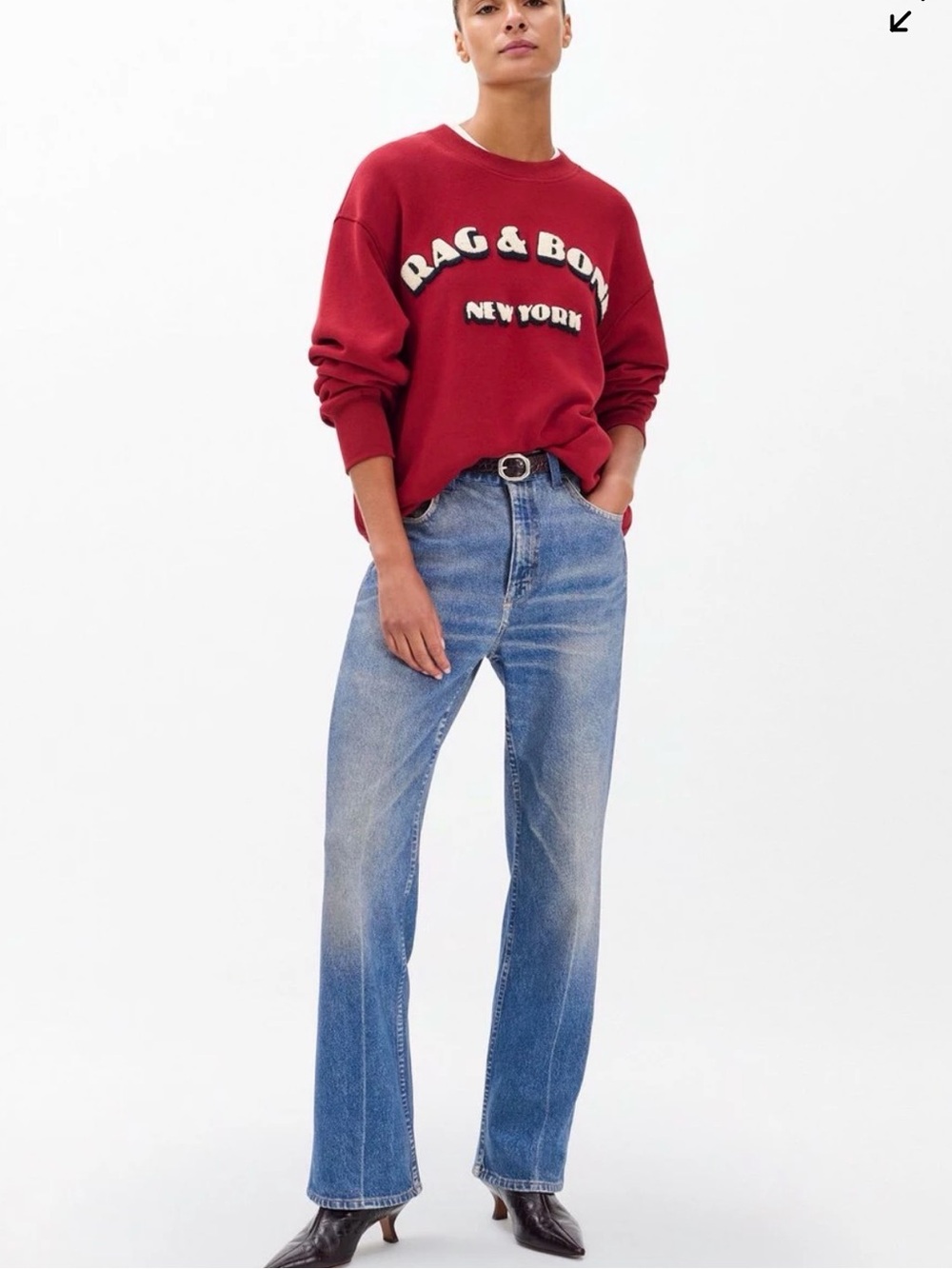 Rag & Bone Miramar Shea Straight Sweatpant Jeans